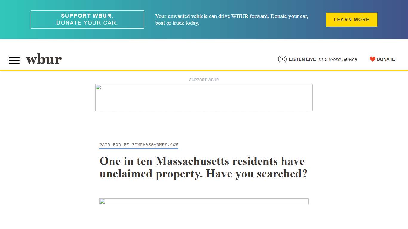 One in ten Massachusetts residents have unclaimed property. Have you searched? PAID POST